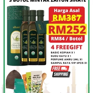 Minyak Zaitun Sihate - Rawatan Penuh 3 Botol