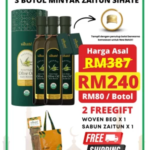 Minyak Zaitun Sihate - Rawatan Penuh 3 Botol