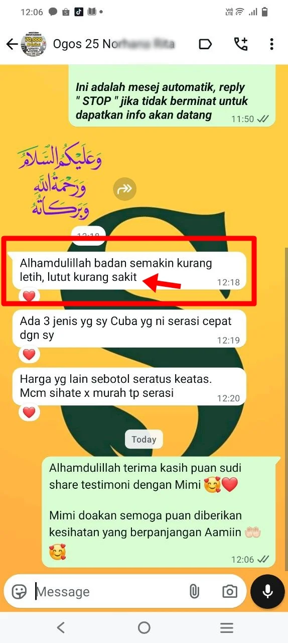 Badan Kurang Letih dan Lutut Kurang Sakit